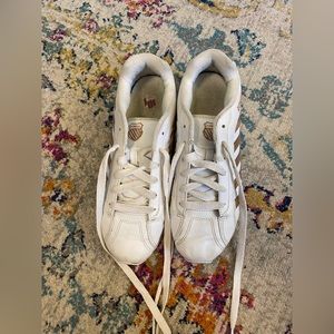 K-Swiss white/rose gold sneakers